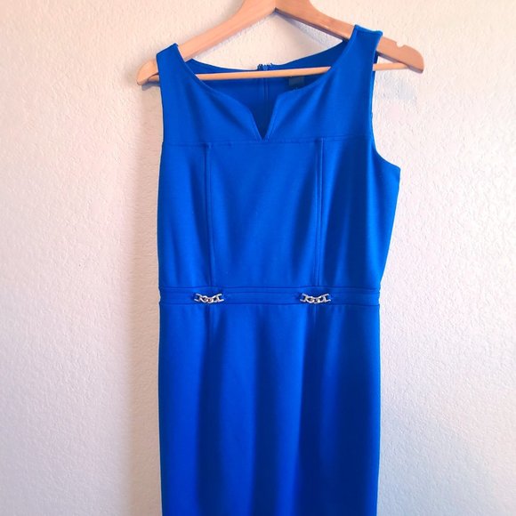 Ann Taylor Royal Blue sleeveless dress - Picture 1 of 3